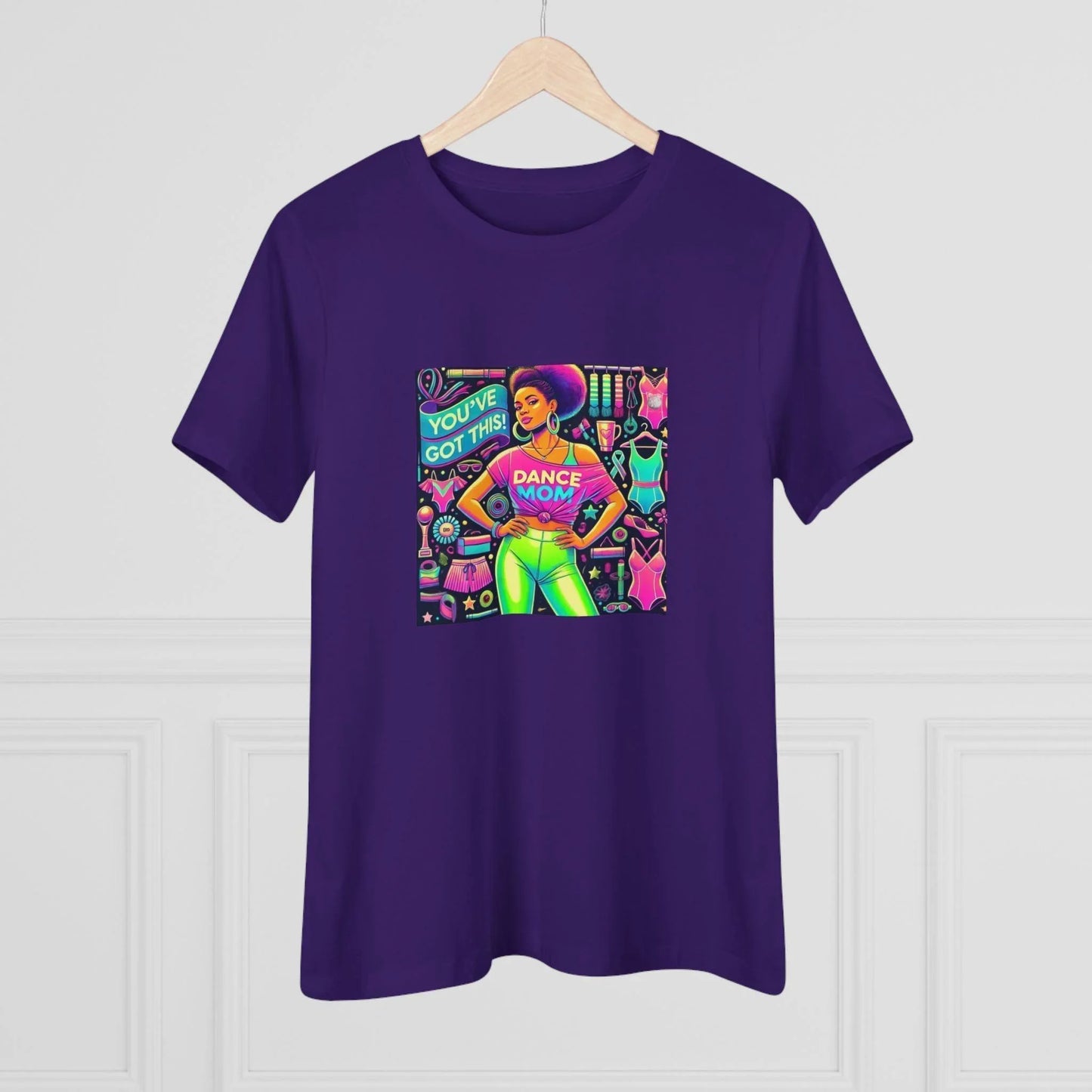 Dance Mom: You've Got This - Darker Skin Tone Mom - Sideview - Women's Softstyle Tee - Whippie's