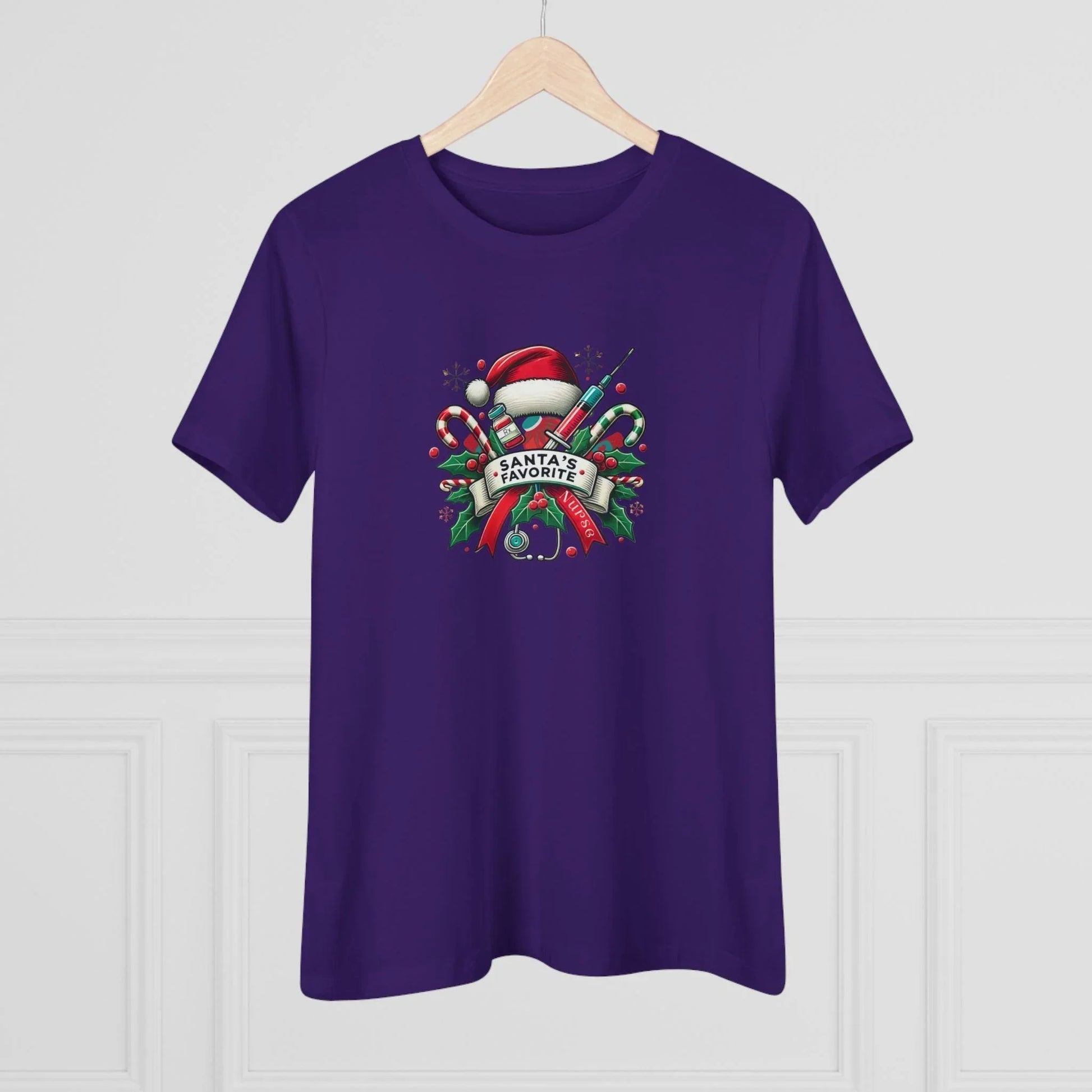 Santa's Favorite School Nurse - Women's Softstyle Tee - Whippie's