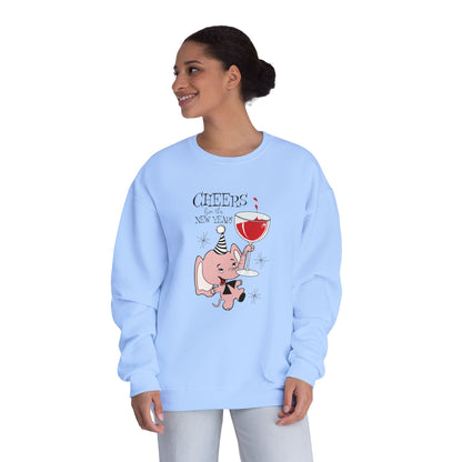 New Year Sweatshirt | Retro Cheers Mid-Century Crewneck