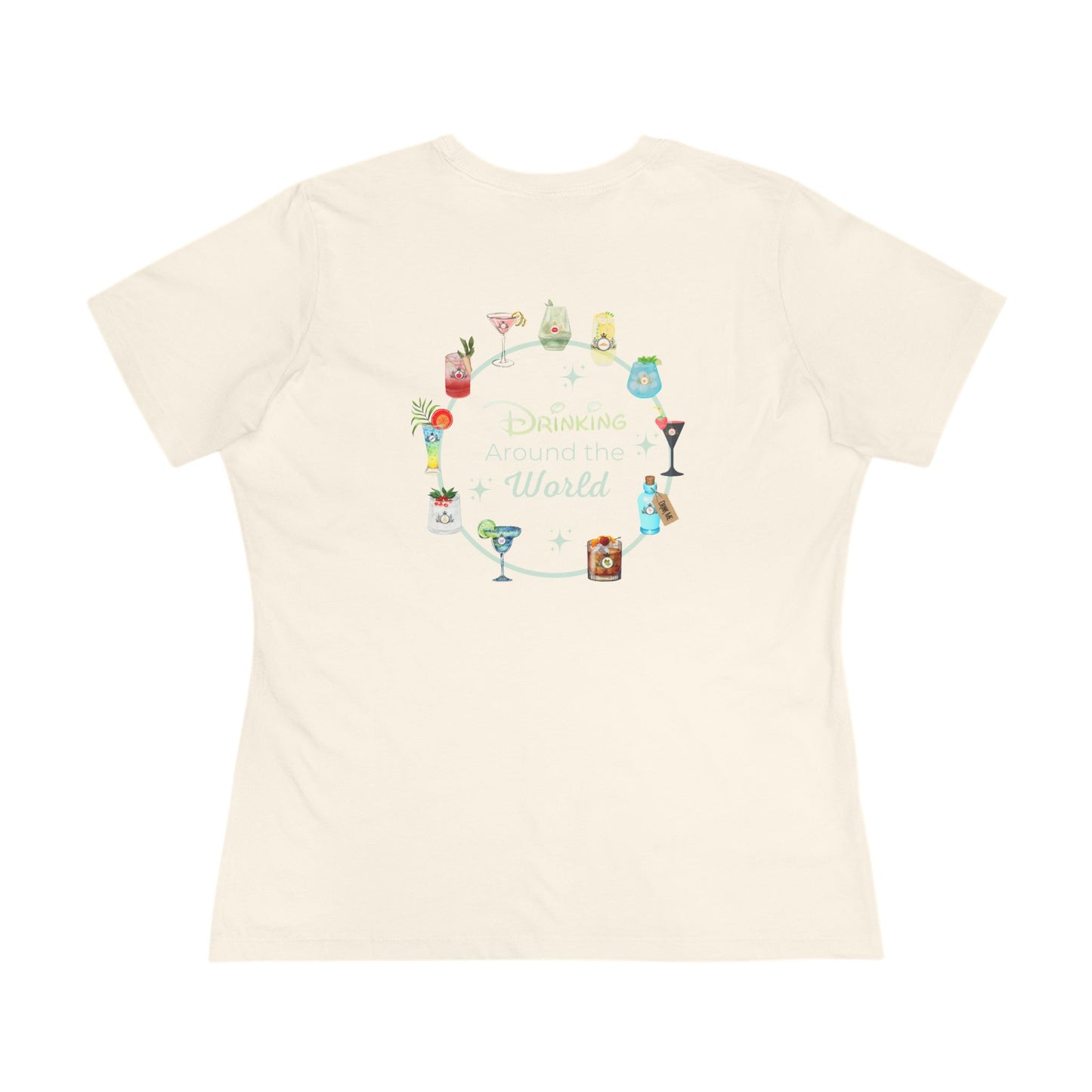 Pixie Dust and Cocktails Shirt - Double-Sided Drinking Around the World Tee