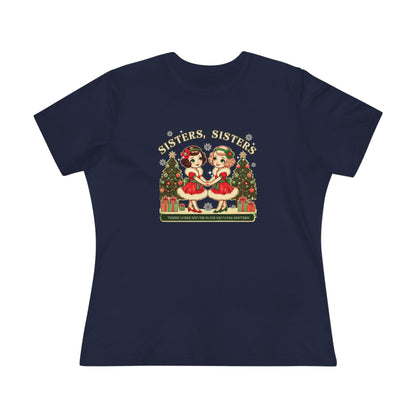 Sisters, Sisters (Blonde & Brunette Sisters) There Were Never Such Devoted Sisters! 👭🏻‍🤝‍👭🏼🎄 - Women's Softstyle Tee - Whippie's