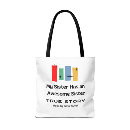 Mid-Century Awesome Sister Tote Bag | Sister Gift