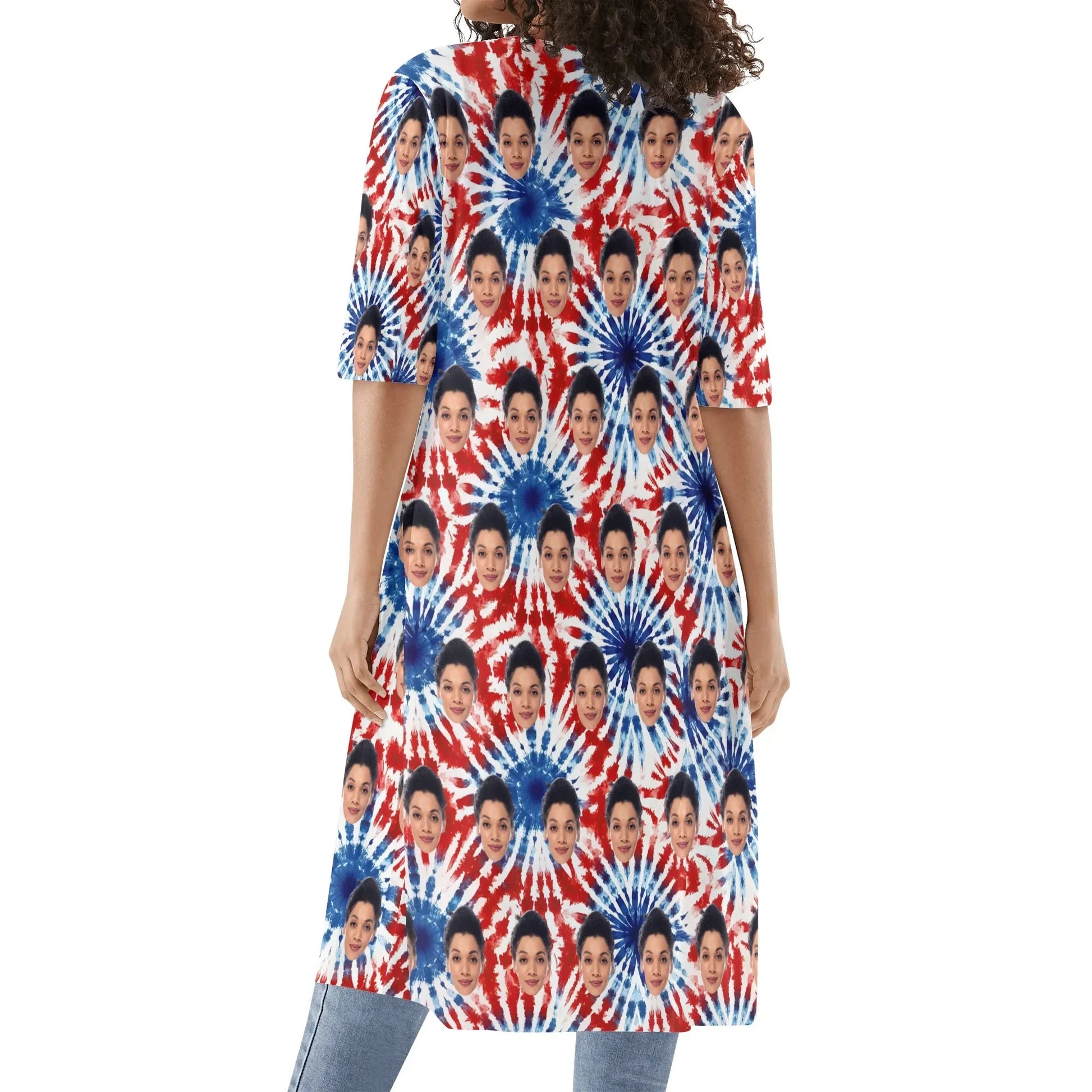 Womens Half Sleeve Kimono Cardigan - Whippie's