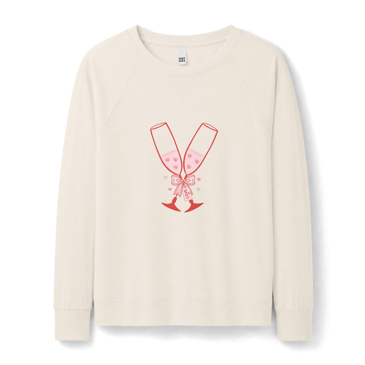 Valentine Sweatshirt for Women | Champagne Love Lightweight Crewneck