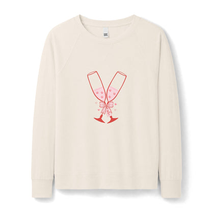 Valentine Sweatshirt for Women | Champagne Love Lightweight Crewneck