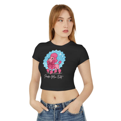Pardon Mon Éclat (Excuse My Sparkle) Pink Poodle Women's Baby Tee