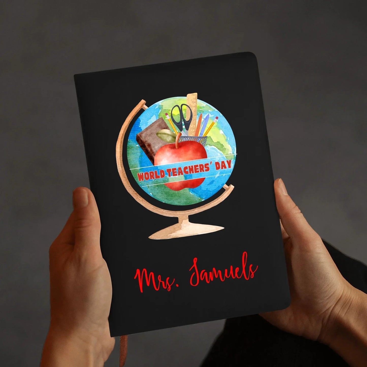 World Teachers Day PU Leather Notebook  - Personalizable