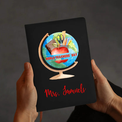 World Teachers Day PU Leather Notebook  - Personalizable