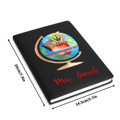 World Teachers Day PU Leather Notebook  - Personalizable