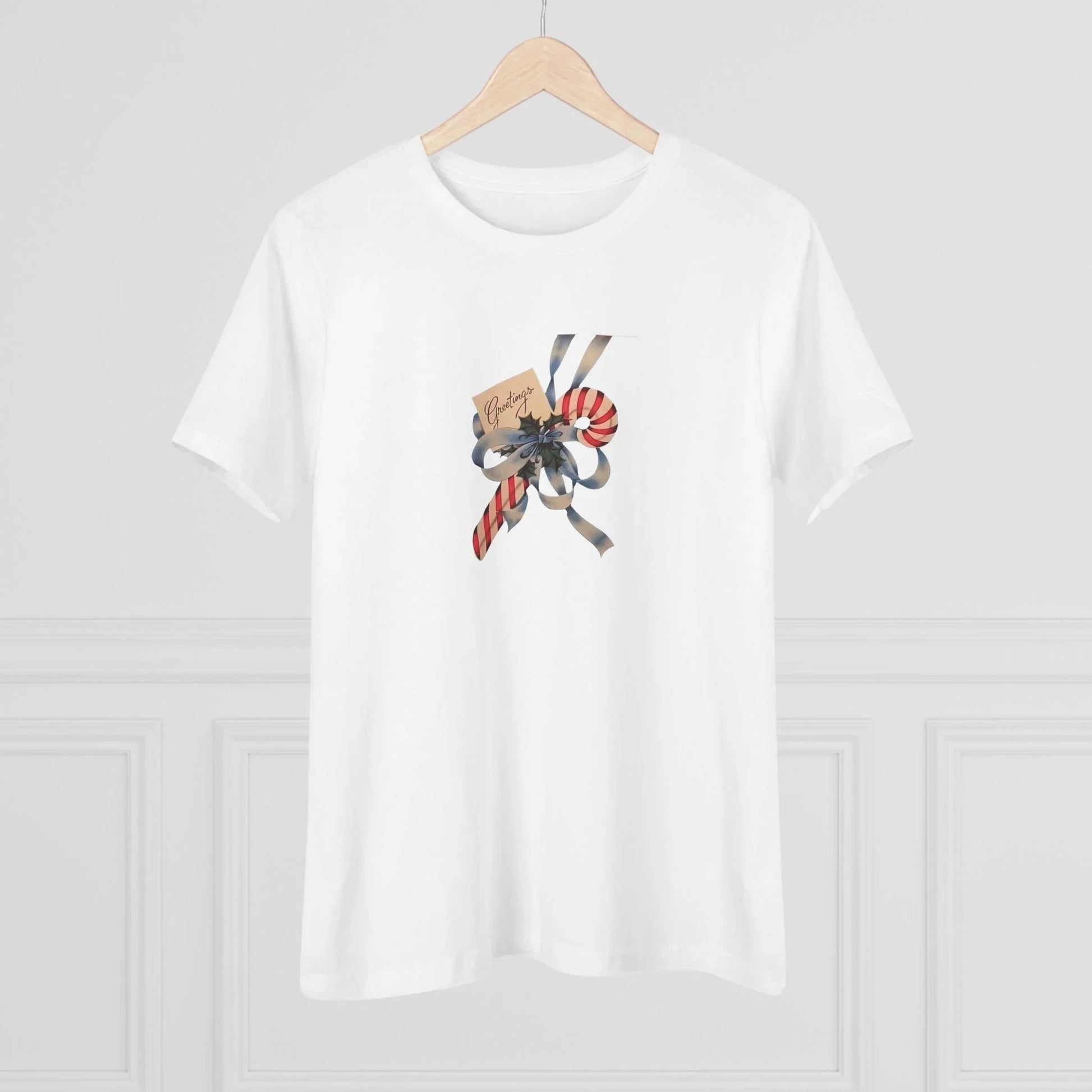 Candy Cane Greetings - Women's Softstyle Tee - Whippie's