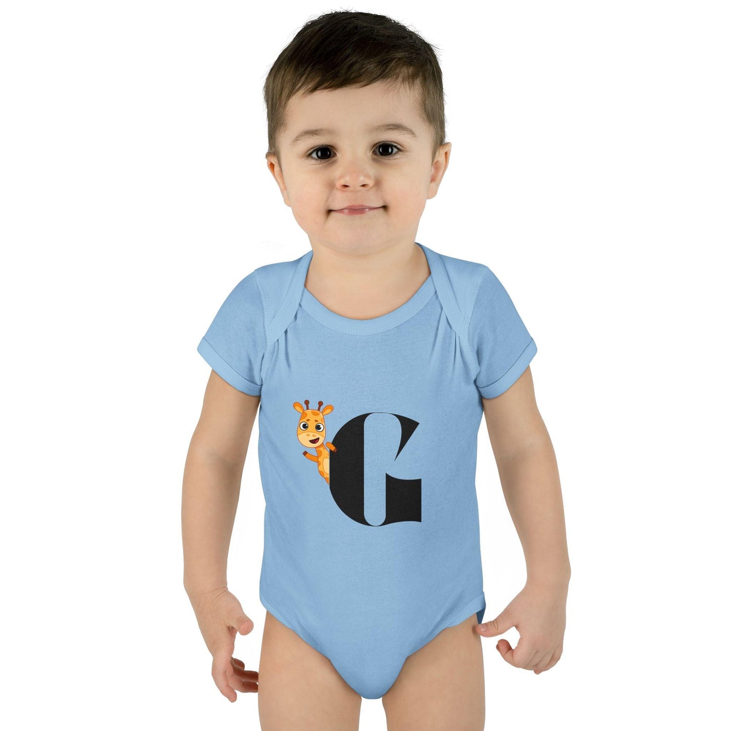 Alphabet Adventures: Letter G - Curious Giraffe Baby Onesie G is for Giggly Giraffe! - Whippie's