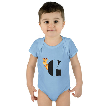 Alphabet Adventures: Letter G - Curious Giraffe Baby Onesie G is for Giggly Giraffe! - Whippie's