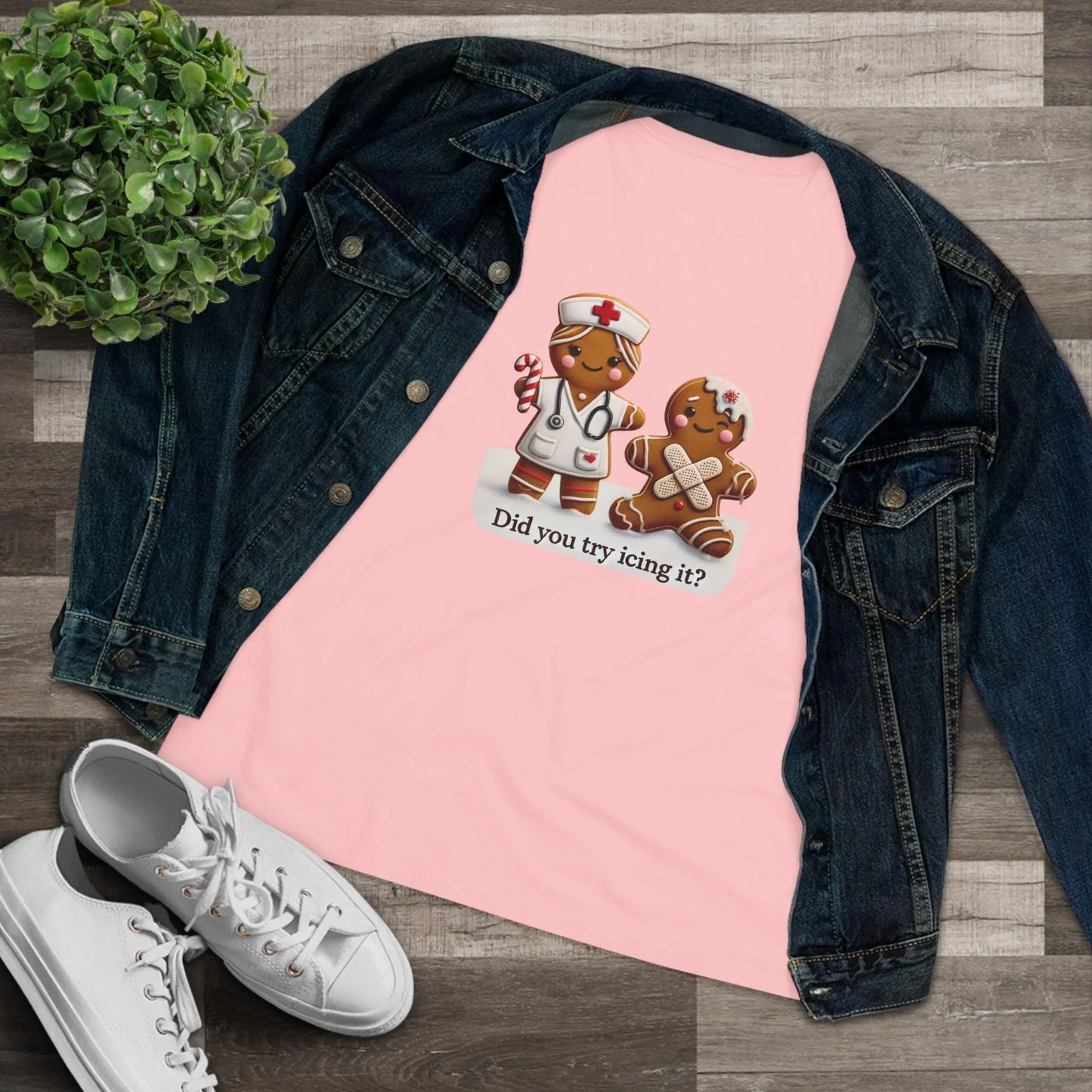 🍪🩹 "Did You Try Icing It?" 👩‍⚕️🎄 - Women's Softstyle Tee - Whippie's