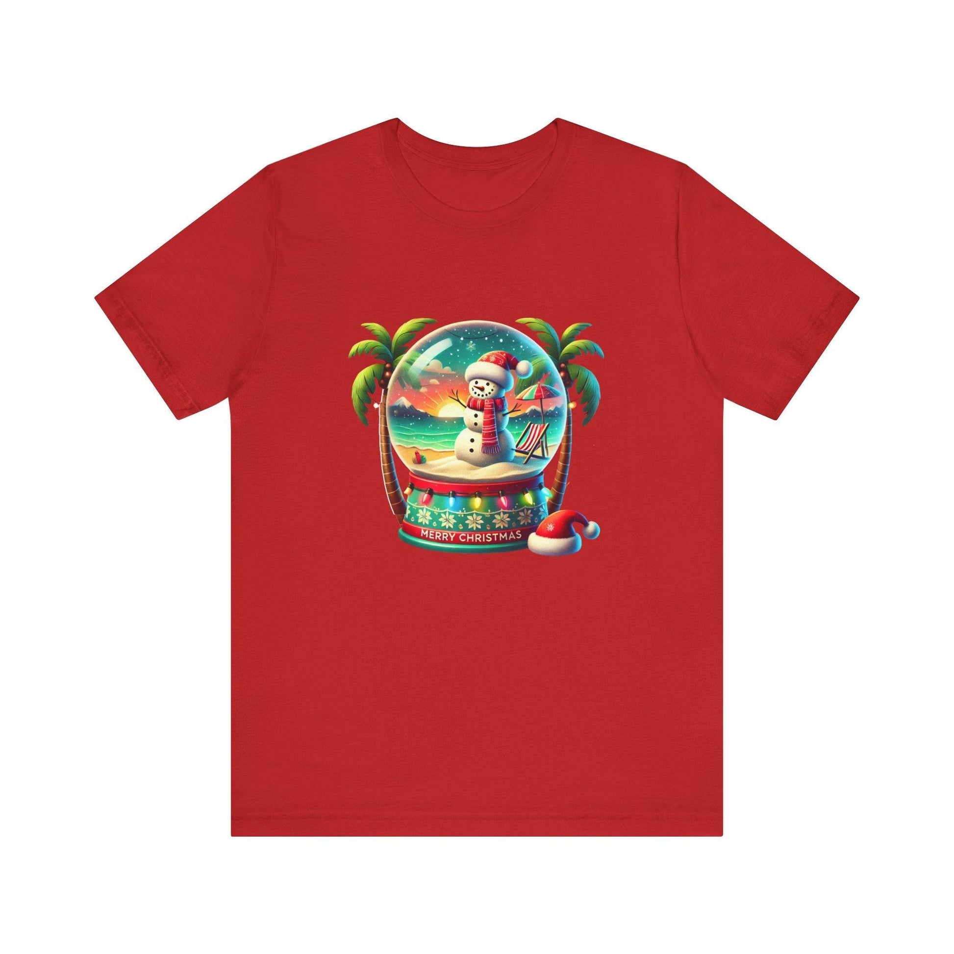 Tropical Christmas Paradise: Merry Christmas Unisex Jersey Short Sleeve Tee - Whippie's