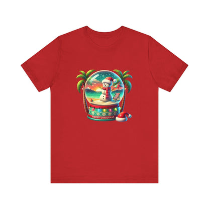 Tropical Christmas Paradise: Merry Christmas Unisex Jersey Short Sleeve Tee - Whippie's