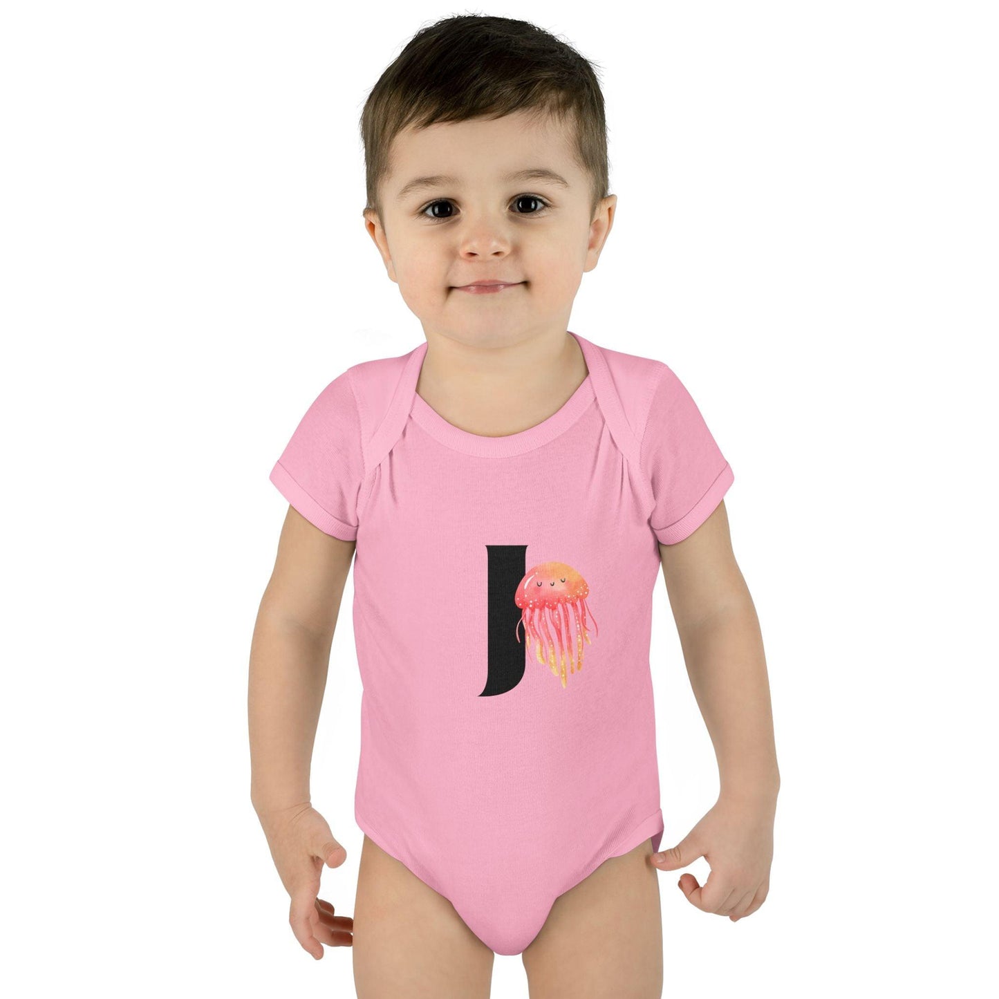 Alphabet Adventures: Letter J - Jolly Jellyfish Baby Onesie J is for Jolly Jellyfish! - Whippie's