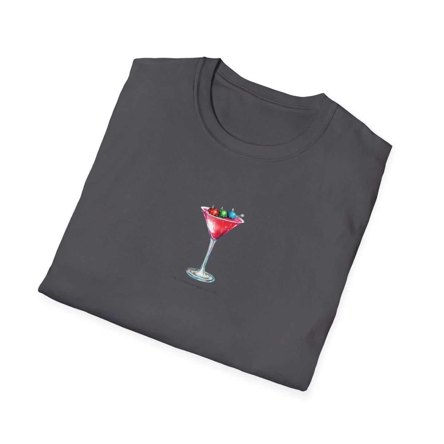 My Christmas Spirit is Vodka 🍸🎄 - Unisex Softstyle T-shirt - Whippie's