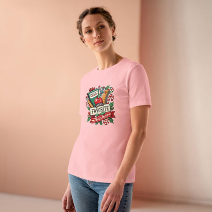 Santa's Favorite Teacher - Spreading Holiday Cheer in the Classroom! 🎅🎄 Women's Softstyle Tee - Whippie's