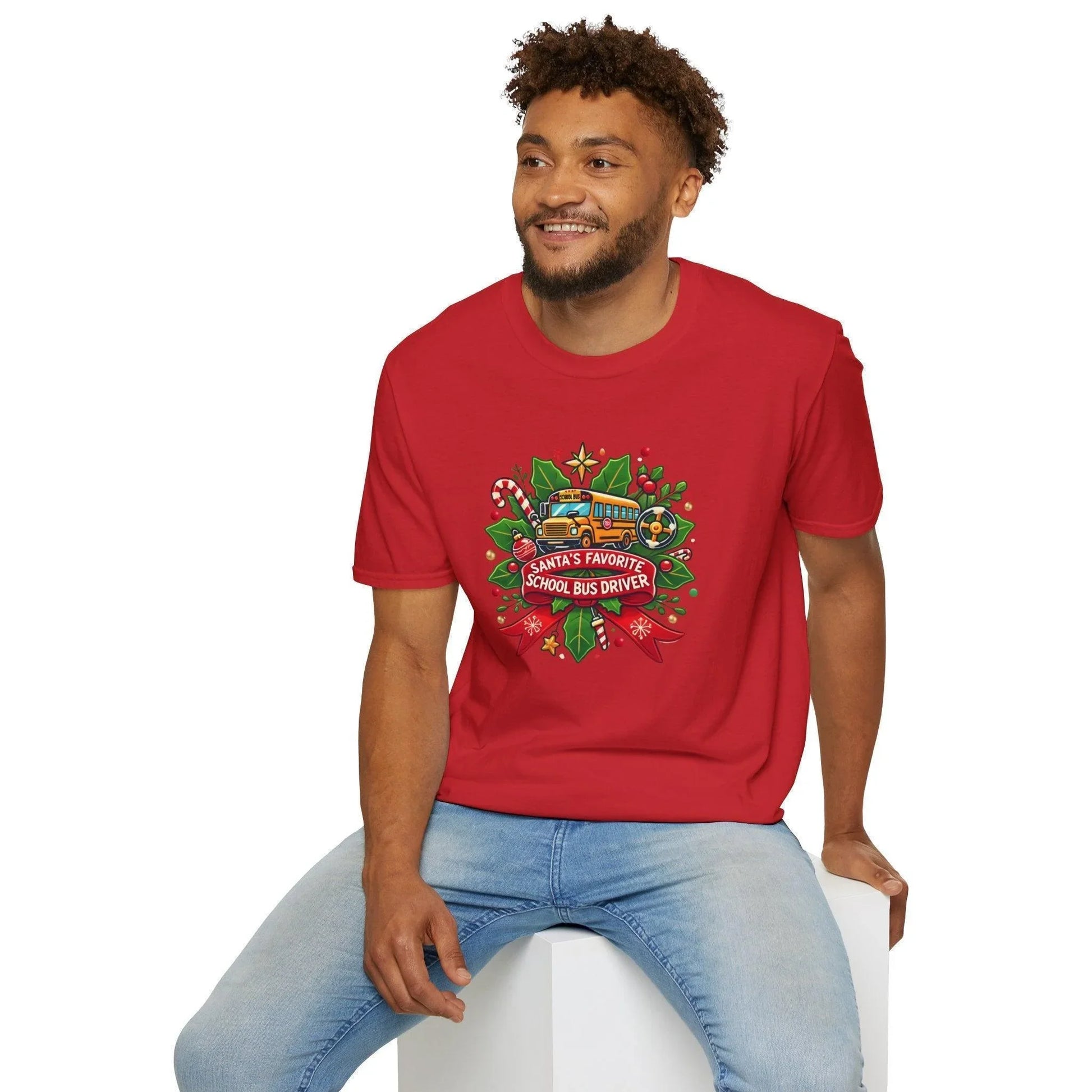 Santa's Favorite School Bus Driver Unisex Tee 🚌🎅 - Whippie's