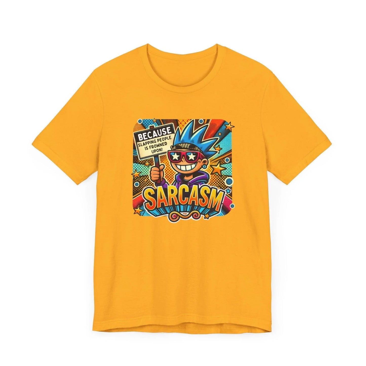 🎭 Sarcasm: It's Better Than Slapping 😉 Unisex Jersey Tee ✨ - Whippie's