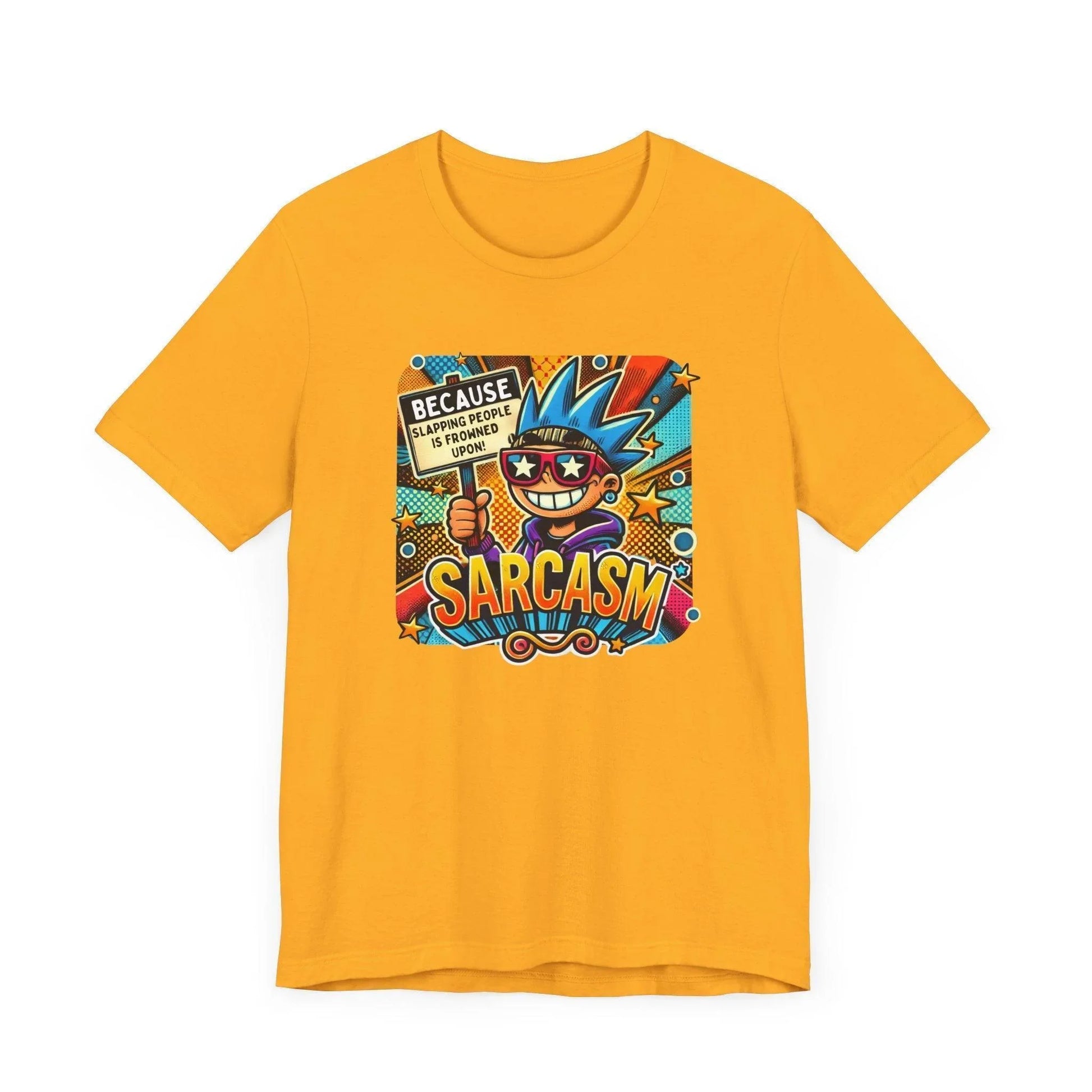 🎭 Sarcasm: It's Better Than Slapping 😉 Unisex Jersey Tee ✨ - Whippie's