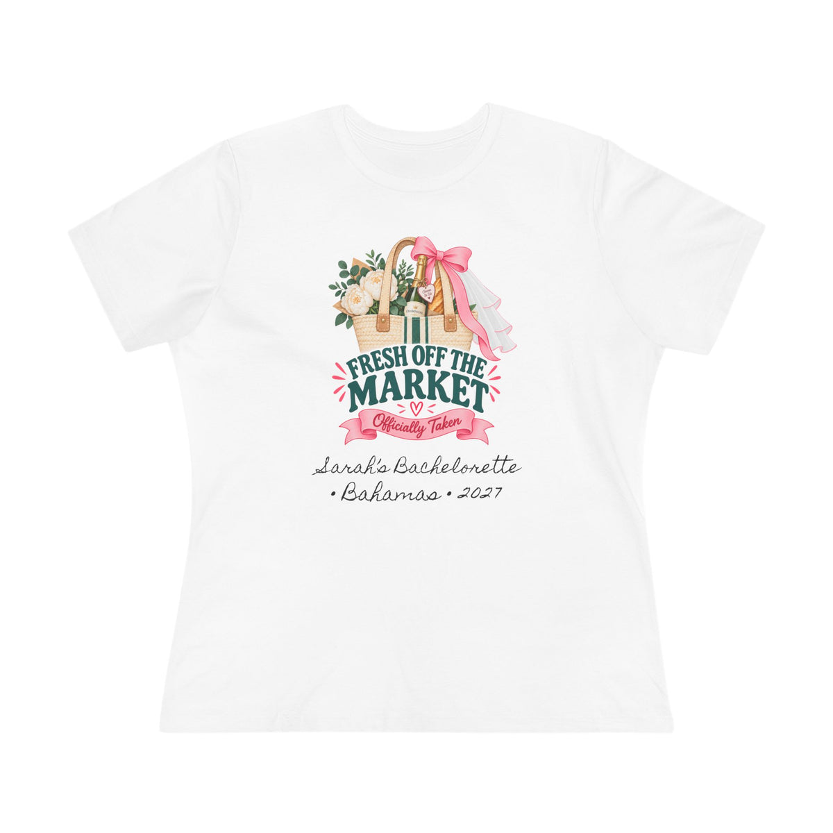 Personalized Fresh Off the Market Shirt | Bride to Be Bachelorette Tee