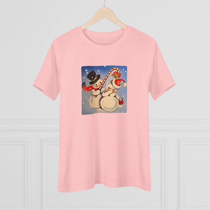 Snow Couple Mistletoe - Women's Tee - Whippie's