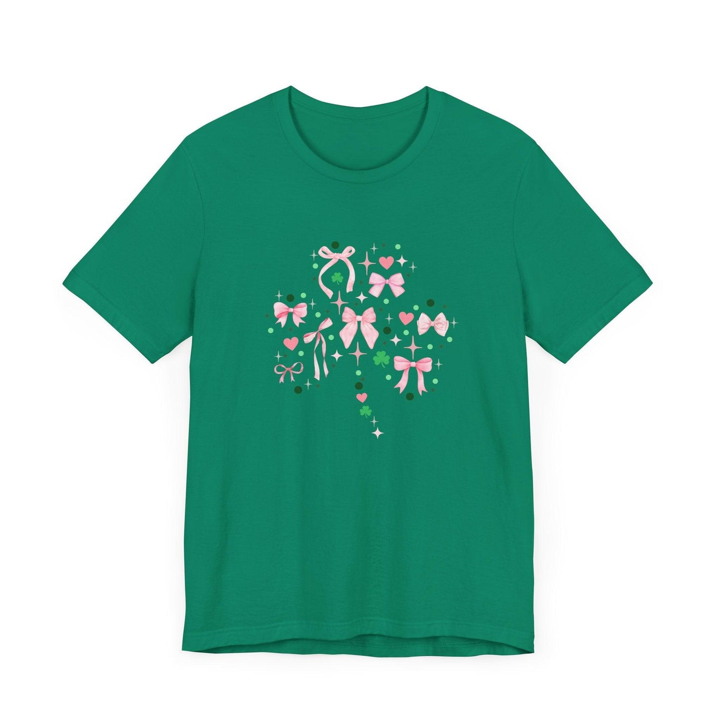 Shamrock Sparkle Unisex Jersey Tee - ☘️💖 Shine Bright this St. Patrick's Day! 💖☘️ - Whippie's