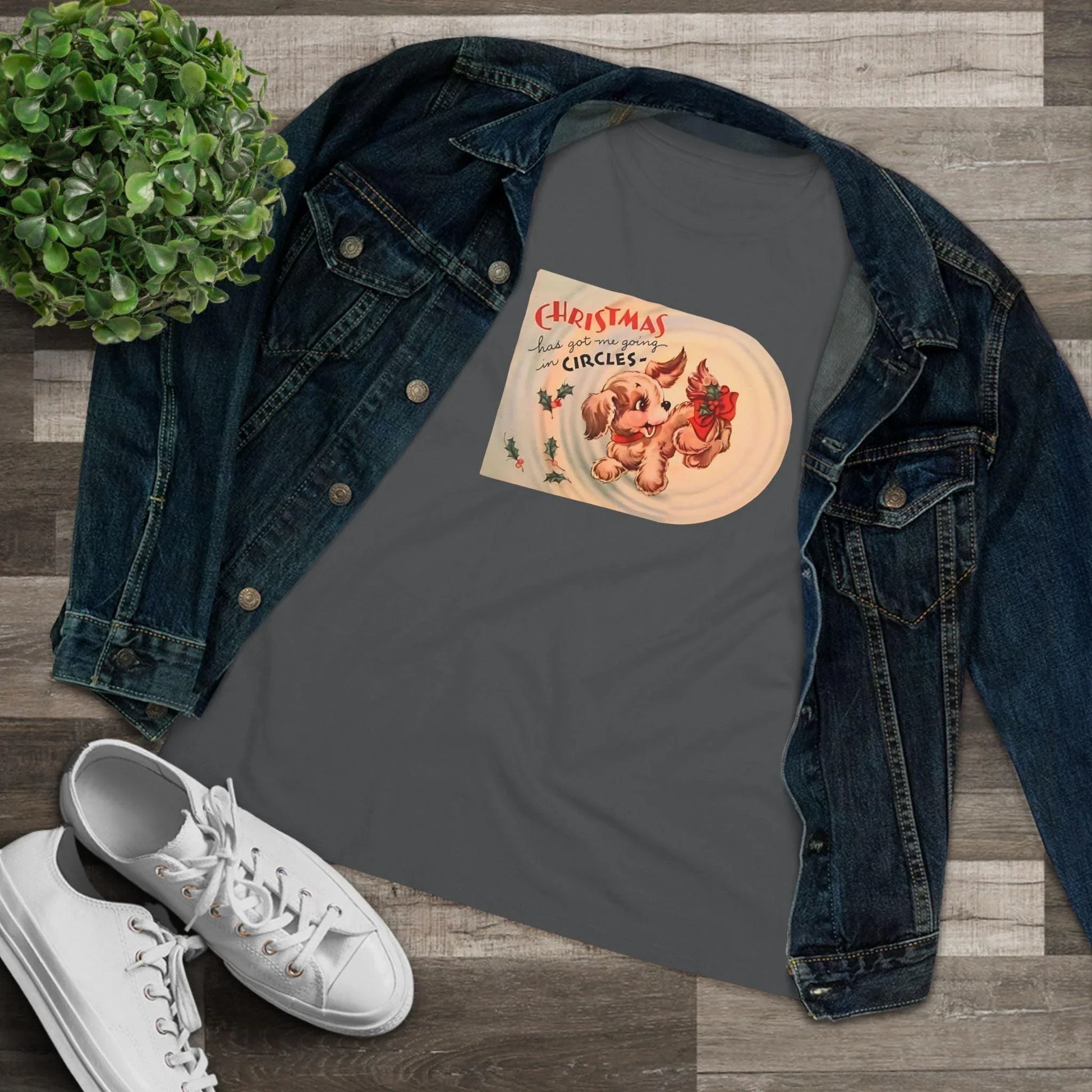 Christmas Has Me Going in Circles - Women's Softstyle Tee - Whippie's