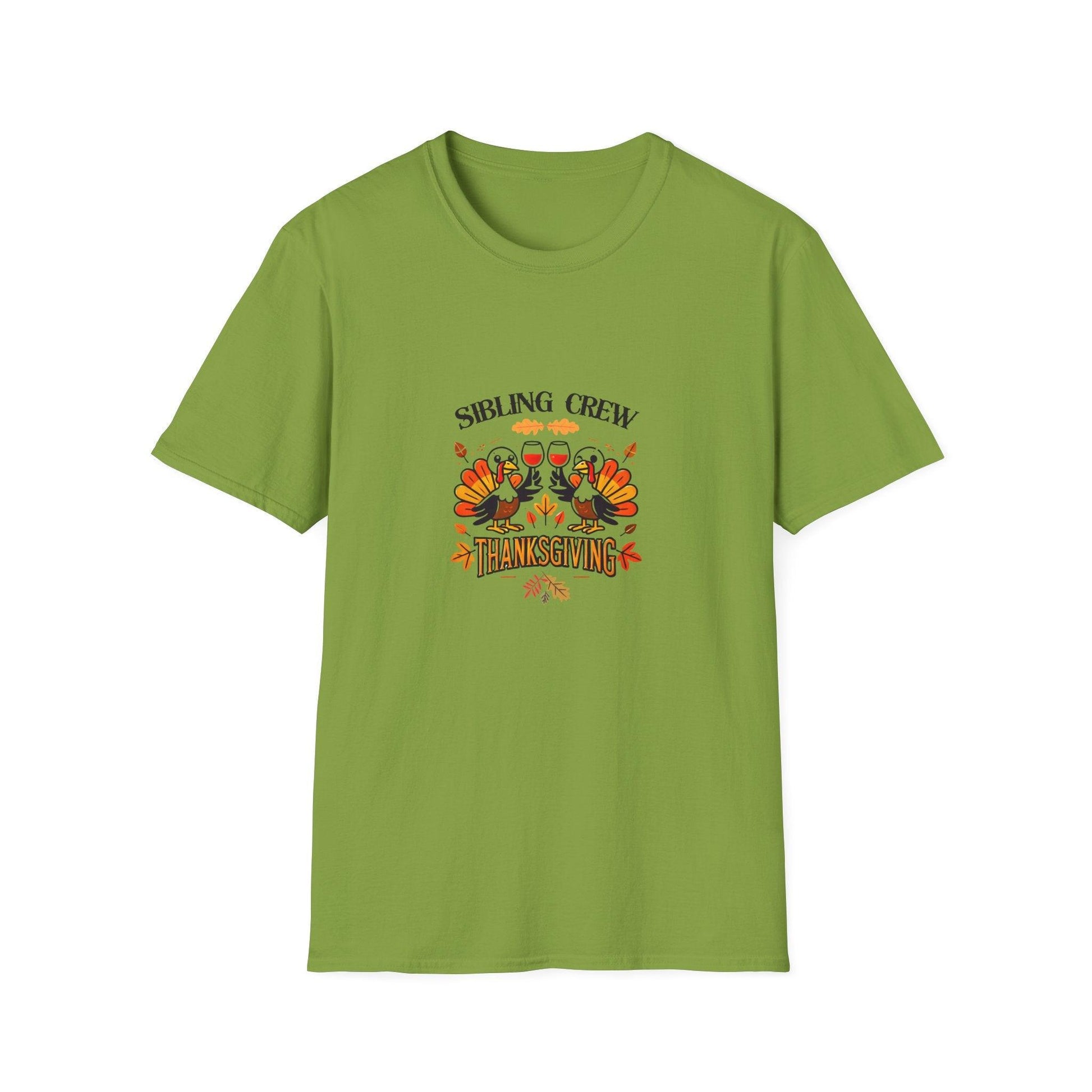 Thanksgiving Sibling Crew - Wine Unisex T-Shirt - Whippie's