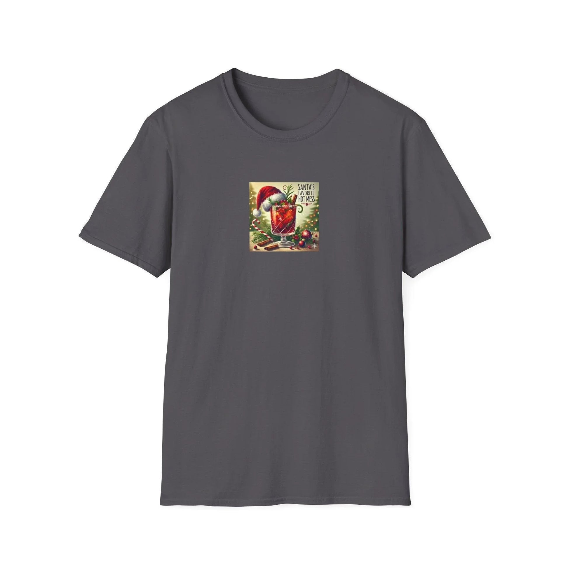 Santa's Favorite Hot Mess 🎅🎄🍹 - Unisex Softstyle T-shirt - Whippie's