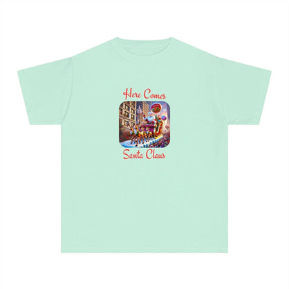 🎅 Here Comes Santa Claus 🎄 Youth Midweight Tee ✨ - Whippie's