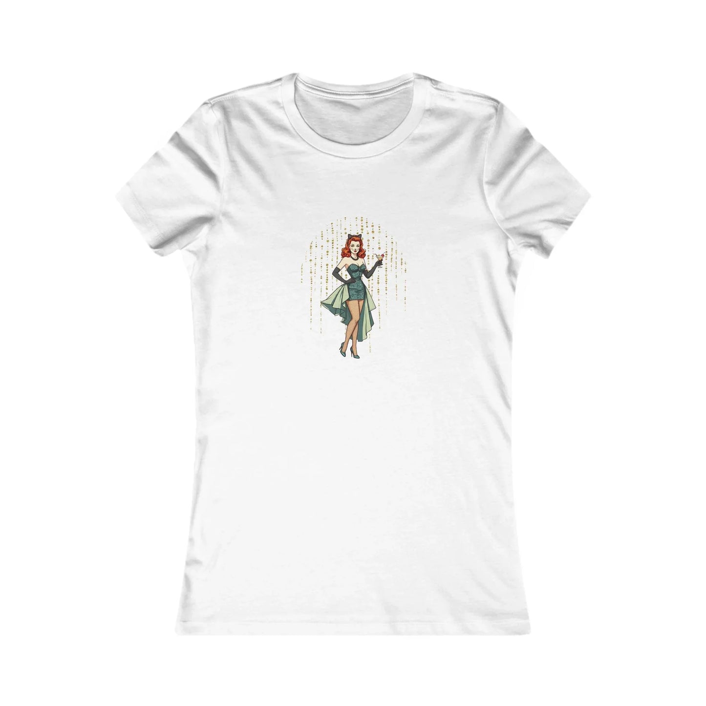 Crimson Enchantress: Bewitching Pinup Halloween Tee
