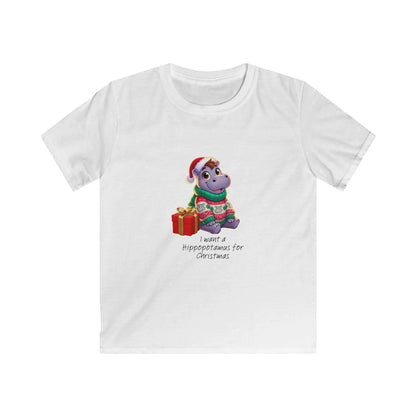 I Want a Hippopotamus for Christmas 🦛🎄 Boy Hippo - Kids' Tee! 🎁✨ - Whippie's