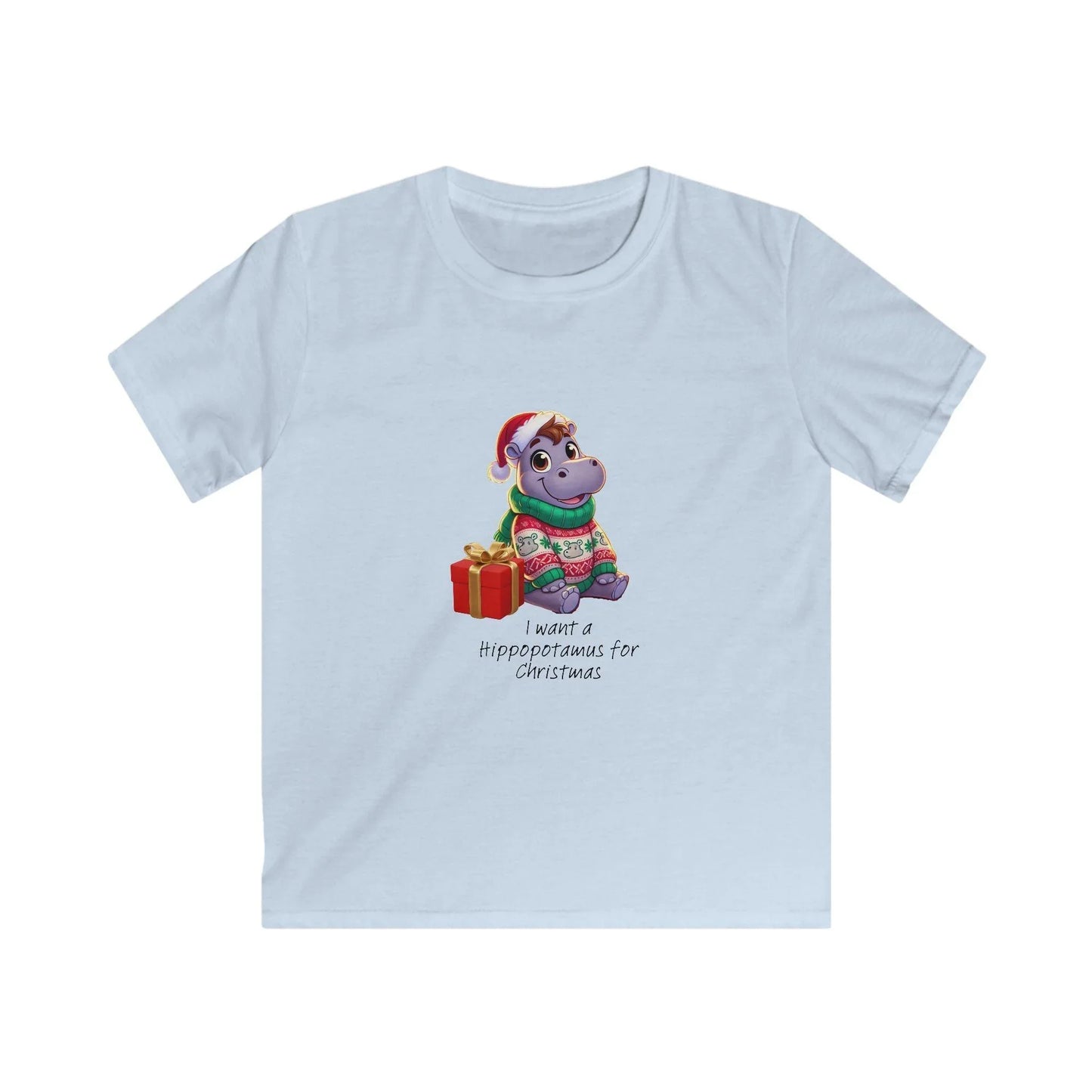 I Want a Hippopotamus for Christmas 🦛🎄 Boy Hippo - Kids' Tee! 🎁✨ - Whippie's