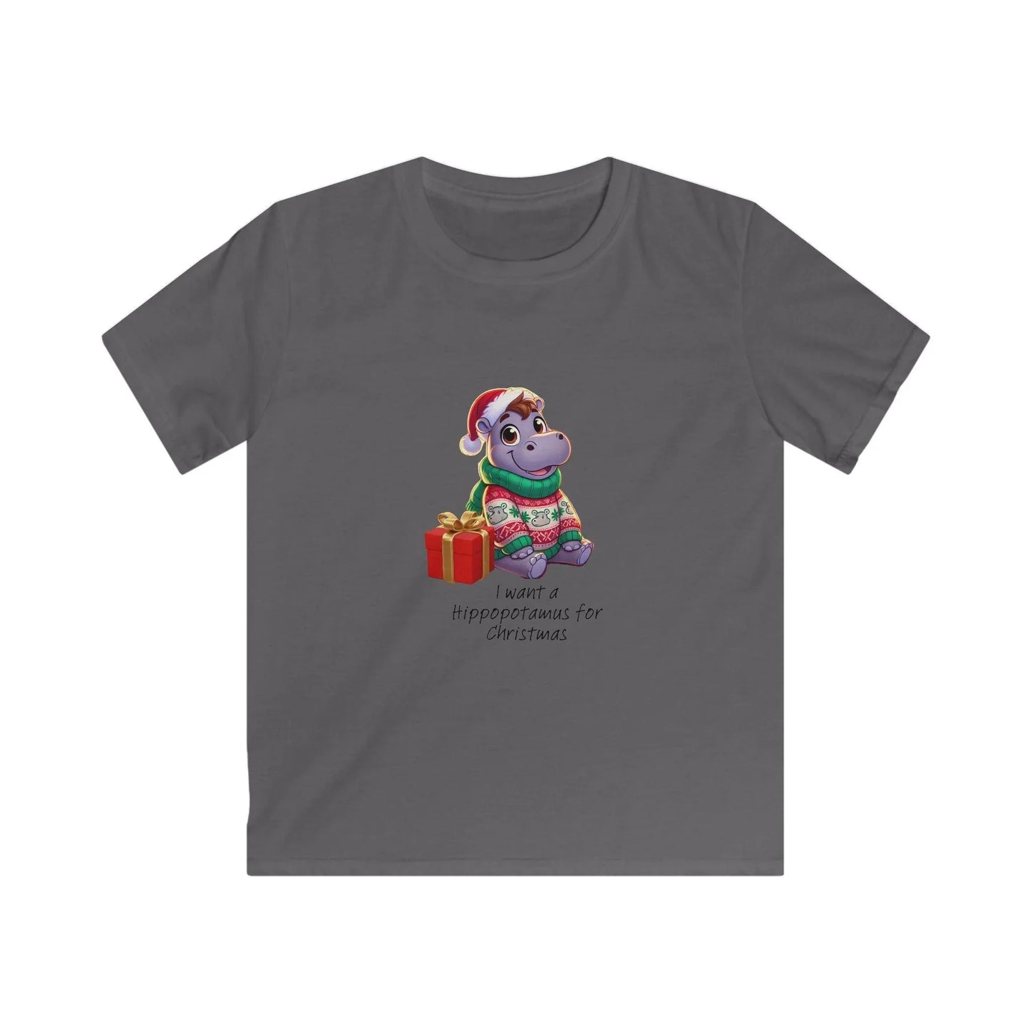 I Want a Hippopotamus for Christmas 🦛🎄 Boy Hippo - Kids' Tee! 🎁✨ - Whippie's
