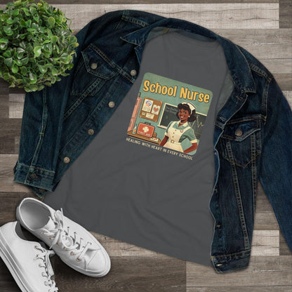 School Nurse Hero Tee (2) - Healing with Heart in Every School 🩺❤️ - Whippie's