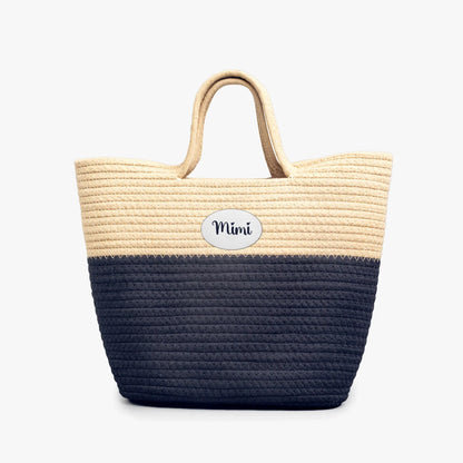 1233. Handwoven Straw Bag - Personalizable - Whippie's