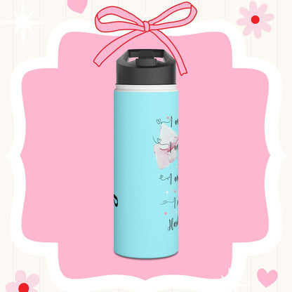 I am Kind, I am Creative, I am Brave, I can Do Hard Things Stainless Steel Water Bottle - Personalizable - Whippie's