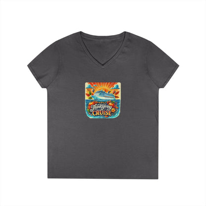 Family Thanksgiving Cruise - Ladies' V-Neck T-Shirt - Personalizable - Whippie's