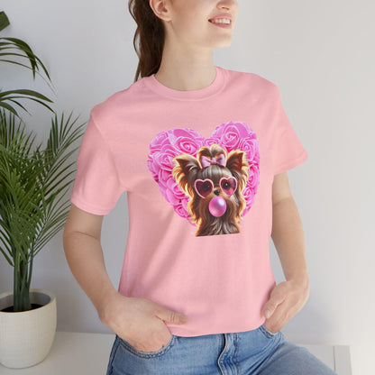Yorkie Love Unisex Jersey Tee - 💖 Cuteness Overload! 💖 - Whippie's