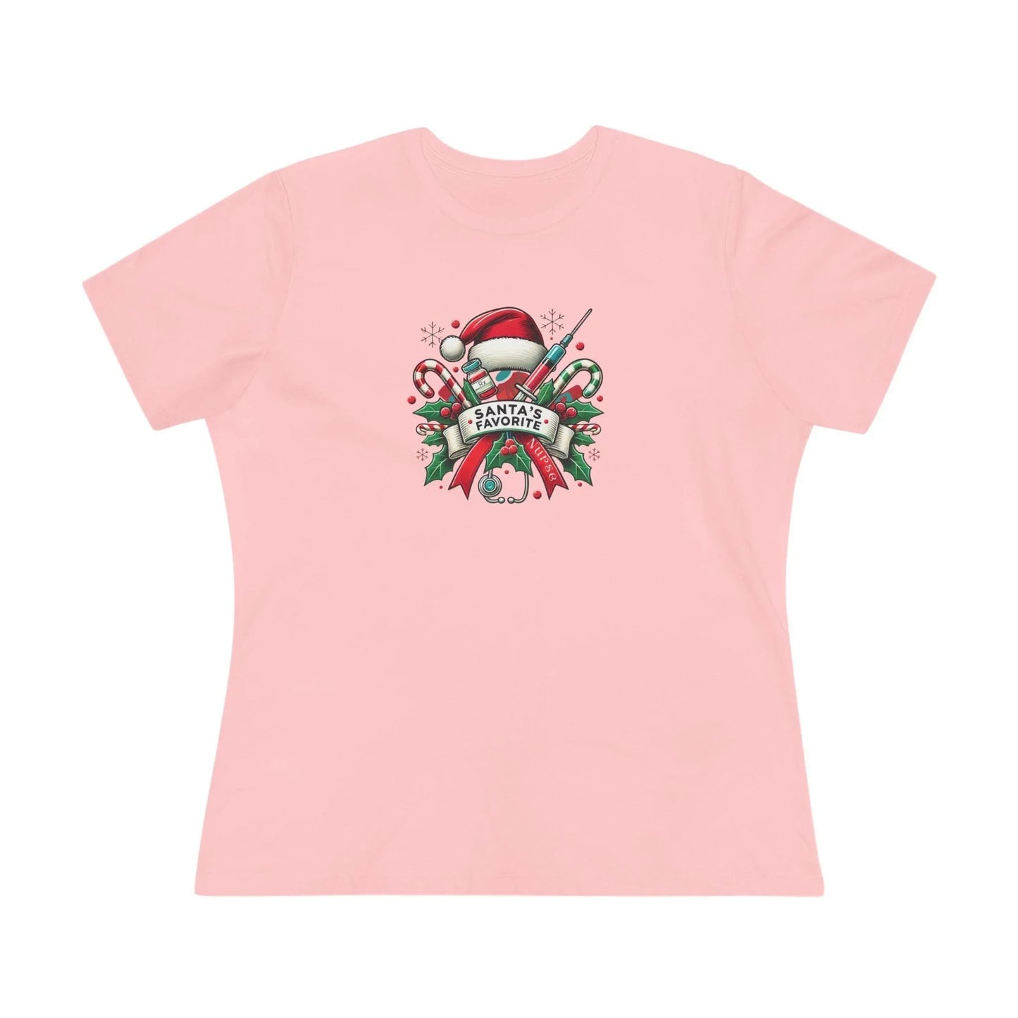 Santa's Favorite School Nurse - Women's Softstyle Tee - Whippie's