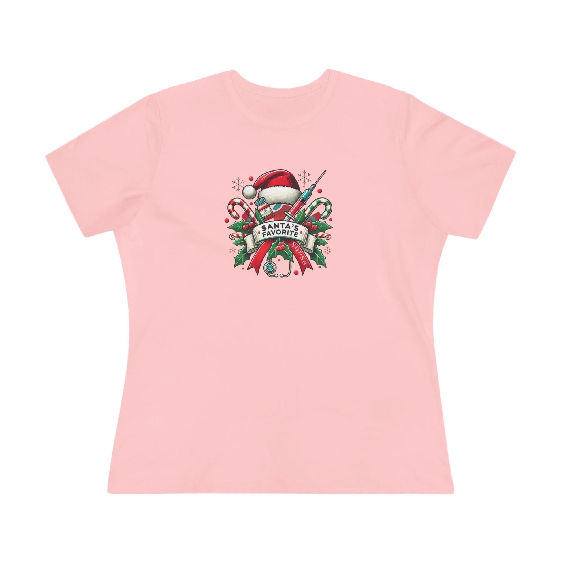 Santa's Favorite School Nurse - Women's Softstyle Tee - Whippie's