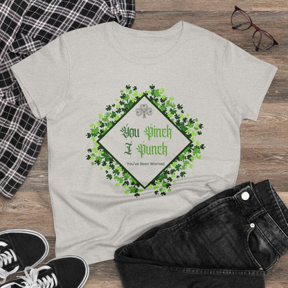 🍀 You Pinch I Punch 🍀 Women's Tee ☘️ A touch of Irish luck! - Whippie's