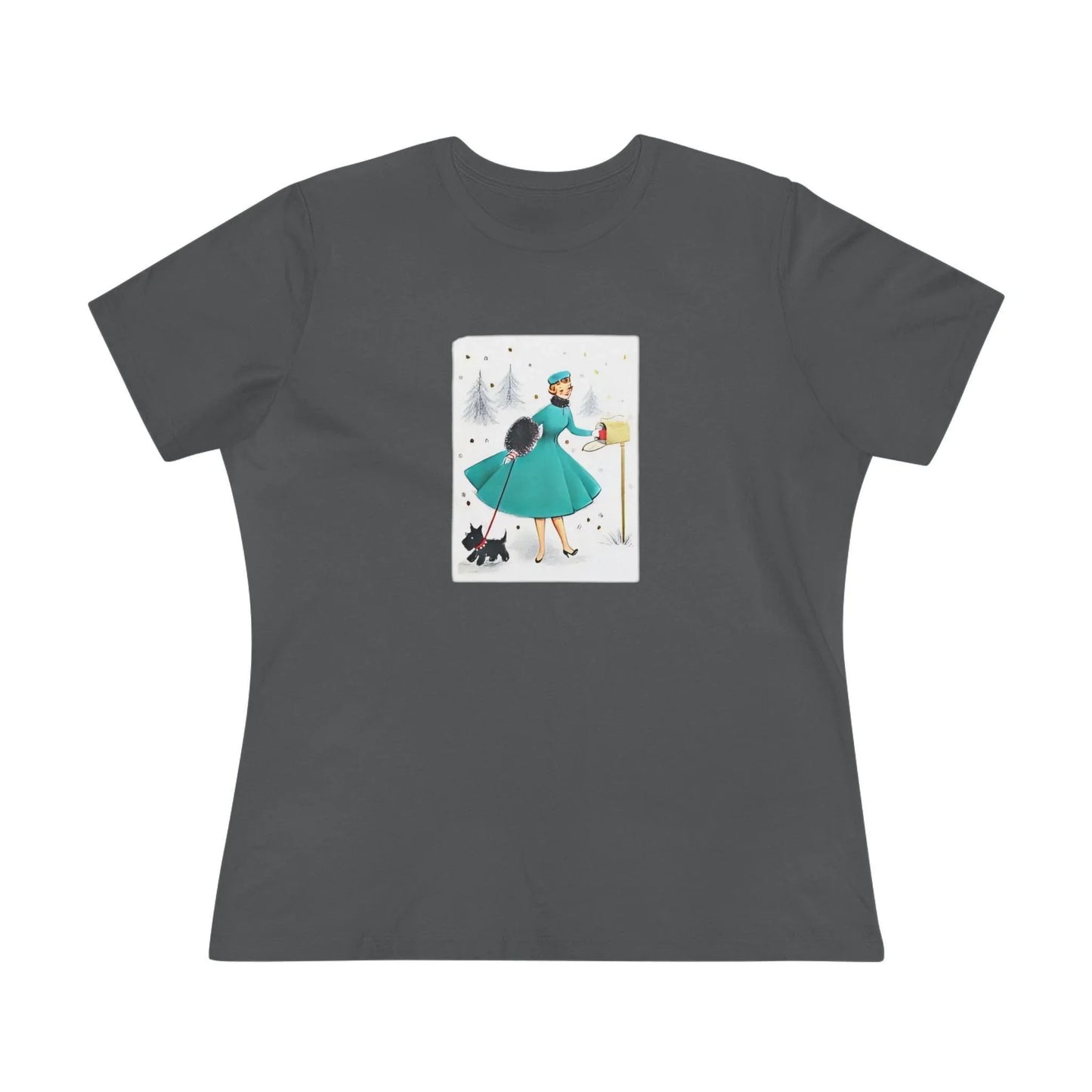 Retro Christmas Mailbox Check - Women's Softstyle Tee - Whippie's