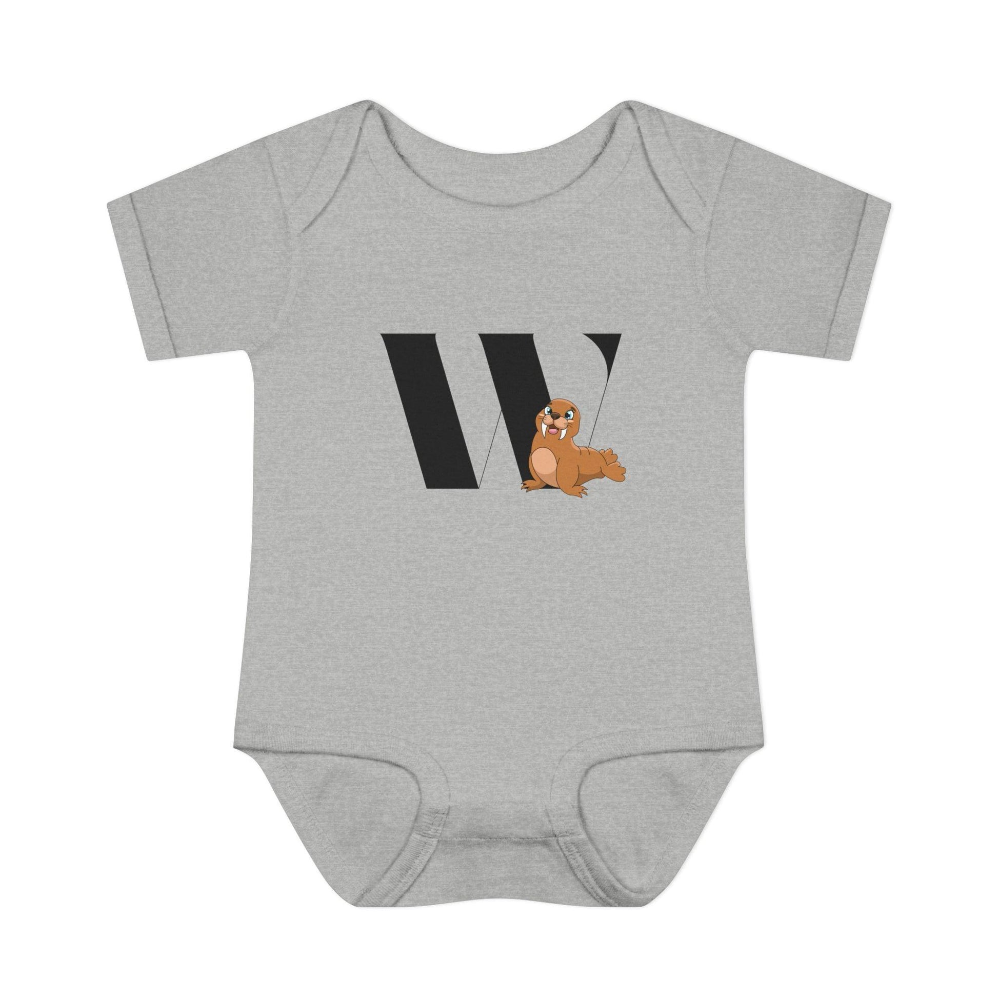 Alphabet Adventures: Letter W - Wonderful Walrus Baby Onesie W is for Wonderful Walrus! - Whippie's