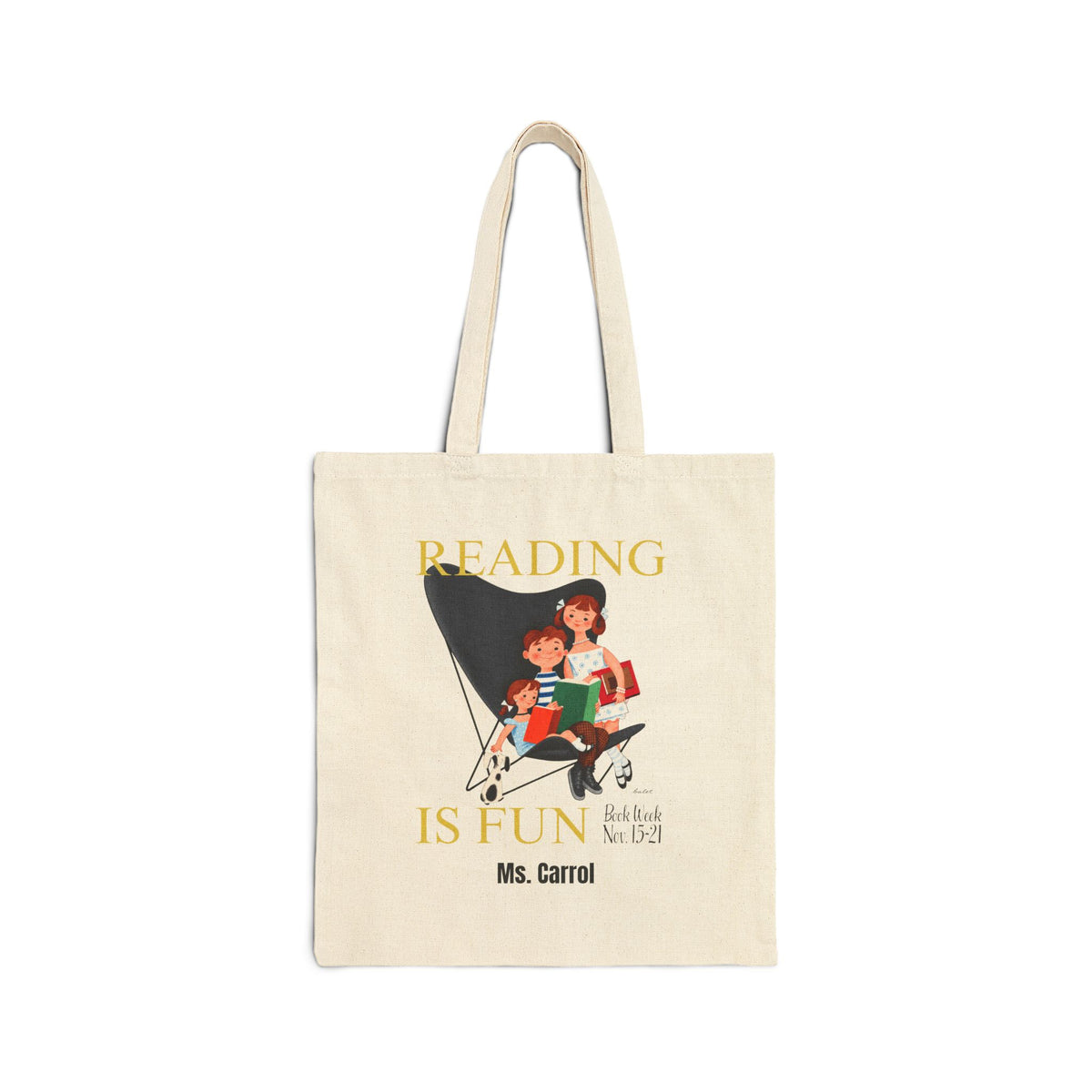 Reading Is Fun Retro Book Tote Bag (1953)