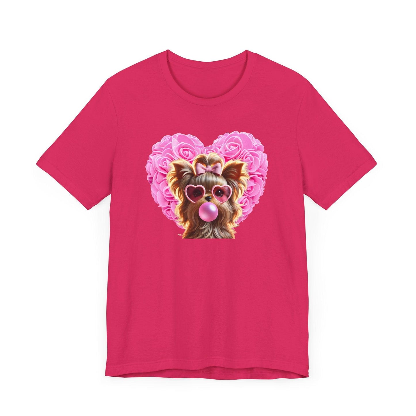Yorkie Love Unisex Jersey Tee - 💖 Cuteness Overload! 💖 - Whippie's