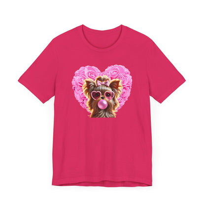 Yorkie Love Unisex Jersey Tee - 💖 Cuteness Overload! 💖 - Whippie's