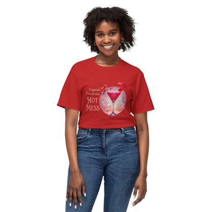 Cupids Favorite Hot Mess Unisex HD Cotton T-shirt - Valentine's Day Special - Whippie's